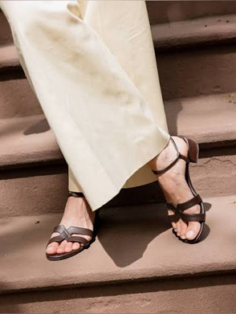 Margaux Yves Sandal 35 in Calf Espresso